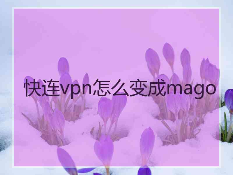 快连vpn怎么变成mago