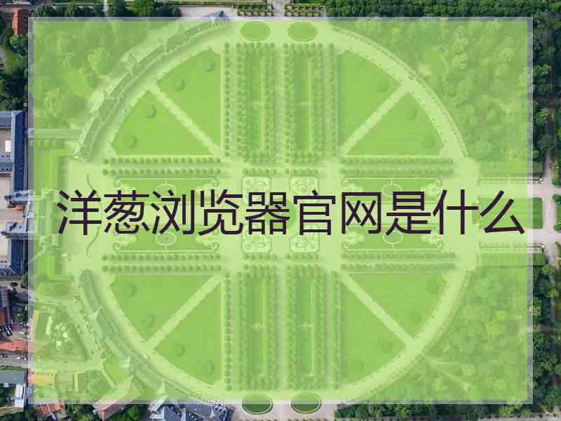 洋葱浏览器官网是什么