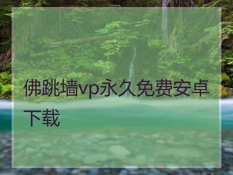 佛跳墙vp永久免费安卓下载