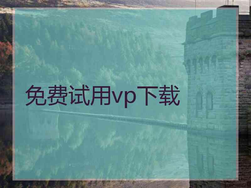 免费试用vp下载