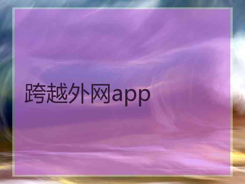 跨越外网app