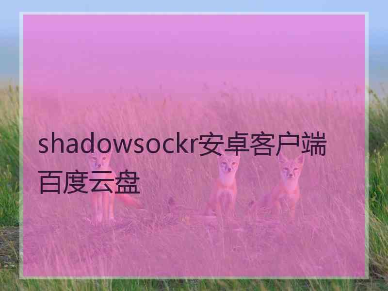 shadowsockr安卓客户端百度云盘