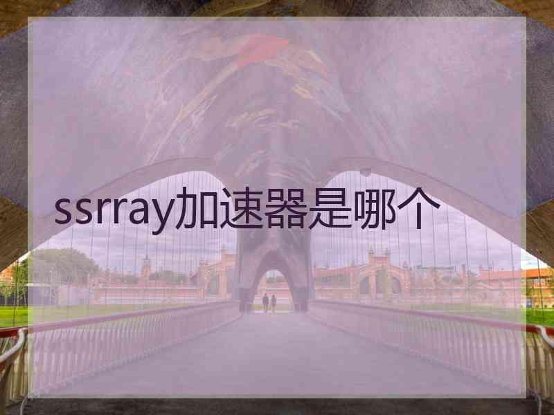 ssrray加速器是哪个