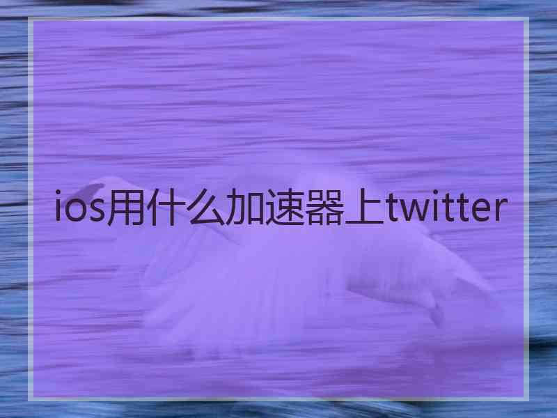 ios用什么加速器上twitter