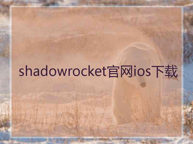 shadowrocket官网ios下载