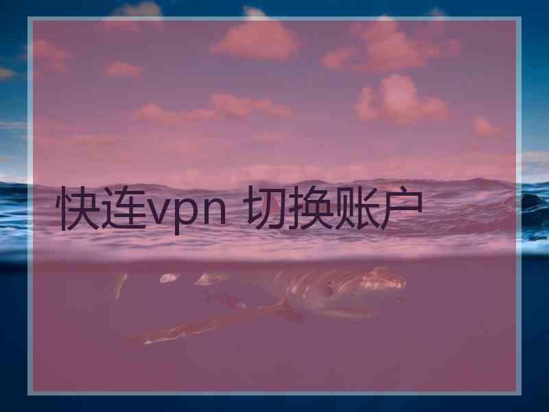 快连vpn 切换账户