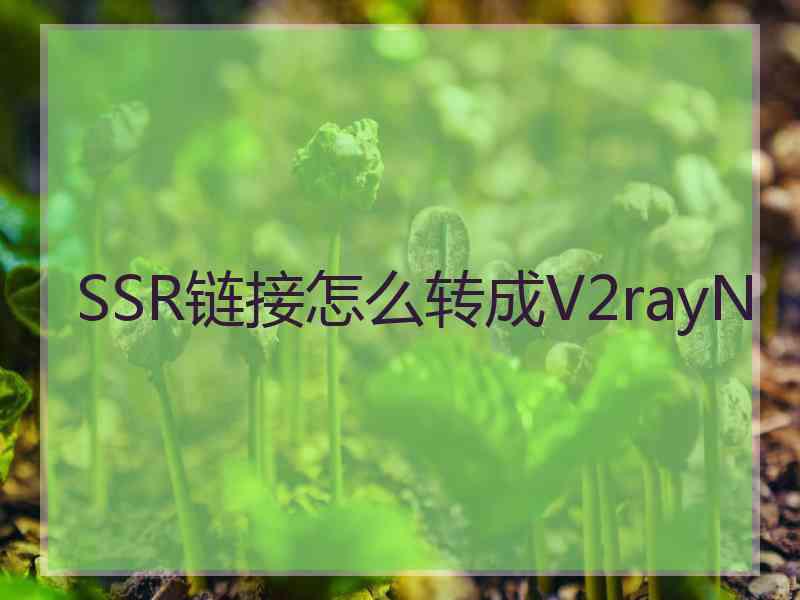 SSR链接怎么转成V2rayN