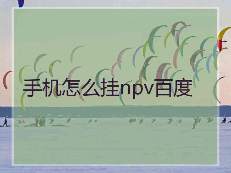 手机怎么挂npv百度