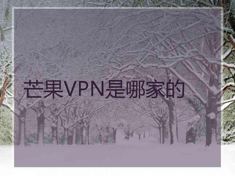 芒果VPN是哪家的