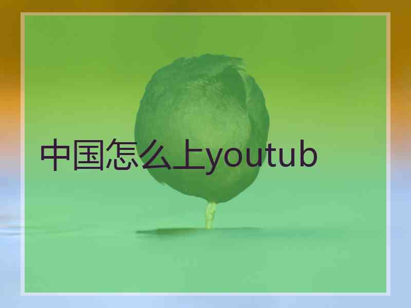 中国怎么上youtub