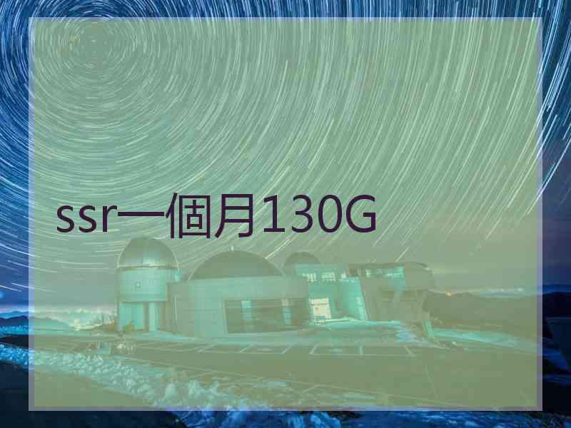 ssr一個月130G