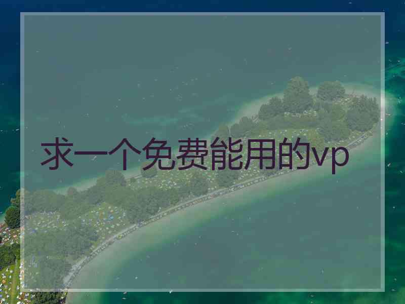 求一个免费能用的vp