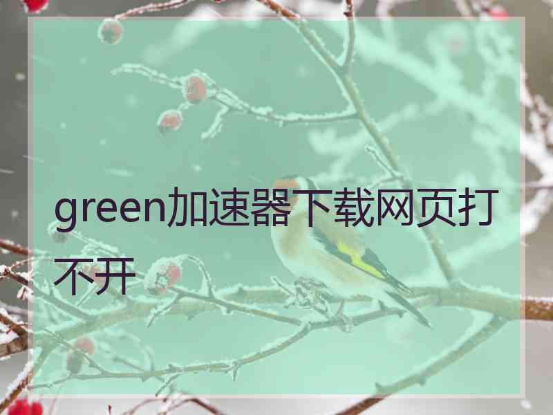 green加速器下载网页打不开