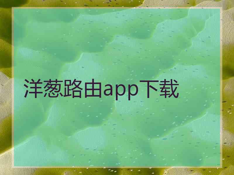 洋葱路由app下载