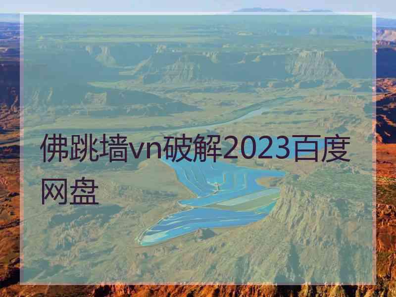 佛跳墙vn破解2023百度网盘