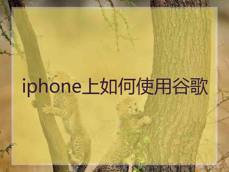 iphone上如何使用谷歌