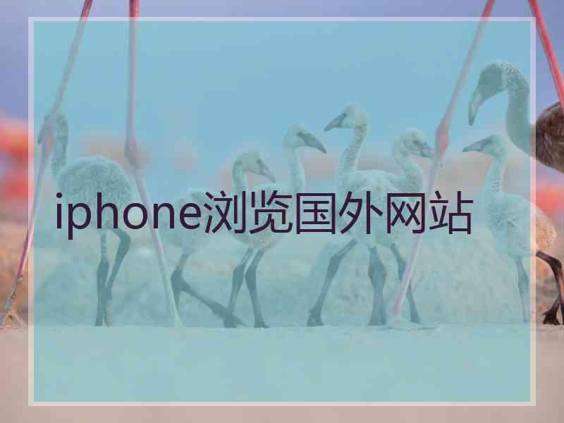 iphone浏览国外网站